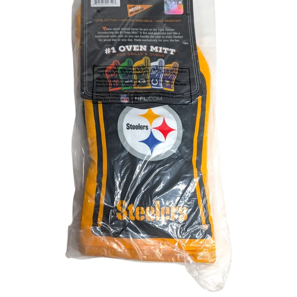 Steelers‎ Official NFL Fan Apparel Oven Grill Glove Mit Black & Gold Brand New
